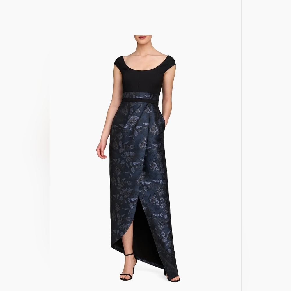 Kay Unger Isaline Floral Column Gown